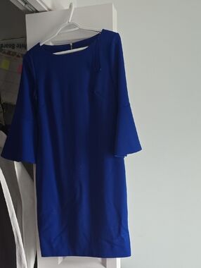 Jessica Howard Royal Blue Bell Sleeve Shift Dress